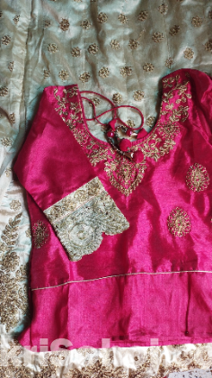 Indian Red Golden Lehenga